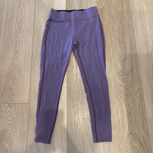 L.L. Bean Base Layer Purple Women's Leggings In Size Large.